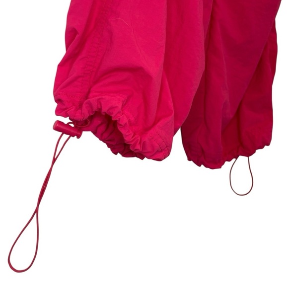 LOVETREE Vibrant Pink Nylon Windbreaker Drawstring Pants, Size L - Picture 5 of 11